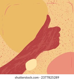 Retro Red Art Set. Symbolic Artistic Poster. 
