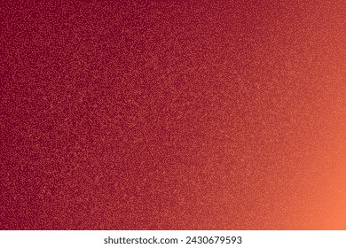 Retro rot gepunkteter texturierter Hintergrund, rauschender gepunkteter Halbtoneffekt, Vektor-Neondarstellung. Modisches Banner im Grunge-Stil.
