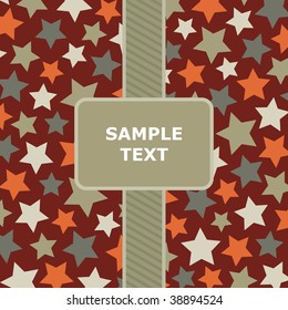 retro red party star background with text box