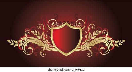 Retro red shield