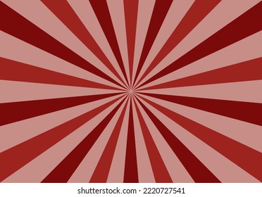 retro red sunburst background with rays