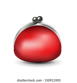 Retro red vector purse