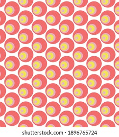 Retro red and yellow modern pattern