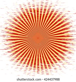 Retro Red and yellow Pattern with white background. Vector illustration