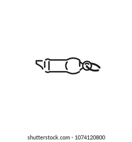 Retro referee whistle vector. The referee's whistle icon. Football whistle