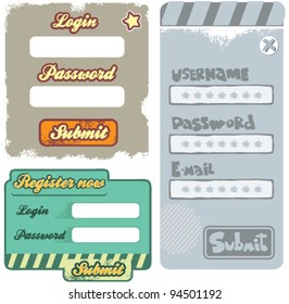 retro register form