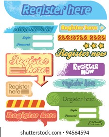 retro register form collection