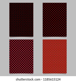 Retro repeating heart pattern brochure background template set - love concept vector document graphic