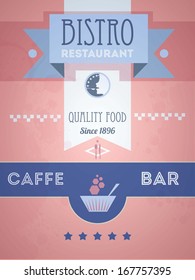 Retro restaurant identity elements.
