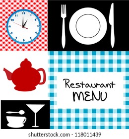Retro restaurant menu