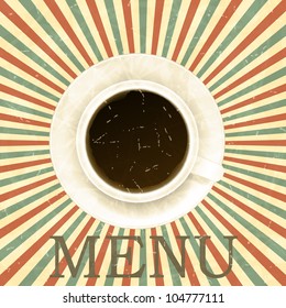 Retro restaurant menu design. Vector illustration.