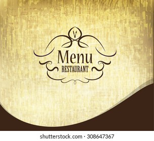 Retro restaurant menu first page design / grunge style