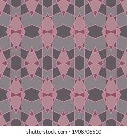 Retro rhombus elements vector seamless ornament tile design. Lines grid. Endless backdrop.