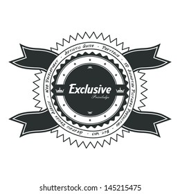 retro ribbon badge exclusive