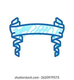 retro ribbon banner design doodle icon sketch vector. retro ribbon banner design sign. isolated symbol illustration
