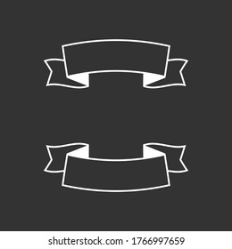 Retro Ribbon Banner Flag, Retro Scroll, Ribbon Icon Vector Illustration Background