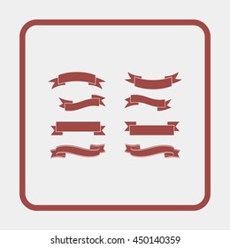 Retro ribbon set.