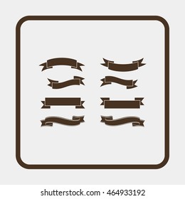 Retro ribbon set.