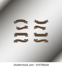 Retro ribbon set.