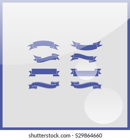 Retro ribbon set.