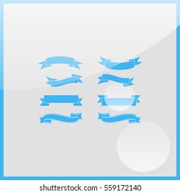 Retro ribbon set.