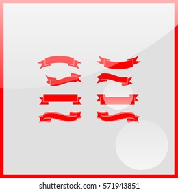 Retro ribbon set.