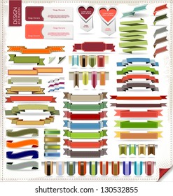 Retro ribbons and labels