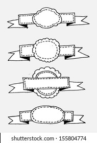 retro ribbons and labels Vector illustration
