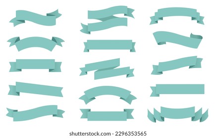 
Retro Ribbons Set And White Background , Vector Illustratio
