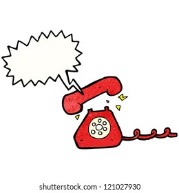 retro ringing telephone cartoon