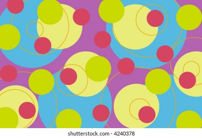 retro rings TROPICAL (vector) - illustrated background