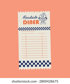 Retro Roadside Diner Receipt Template