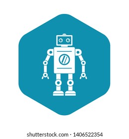 Retro robot icon. Simple illustration of retro robot vector icon for web