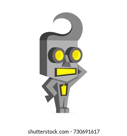 Retro robot illustration