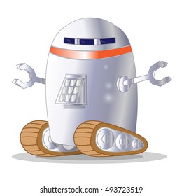 Retro robot. Vintage robot.