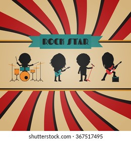 Retro Rock Band Poster, Vintage Style