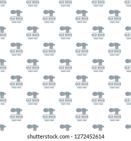 Retro rock music pattern vector seamless repeat for any web design