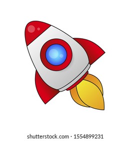 Retro Rocket Icon For Your Desktop And Design Vector Illustration