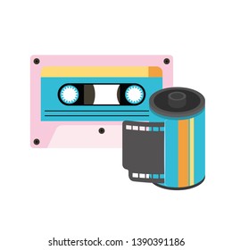 retro roll photographic and cassette ninetys icon