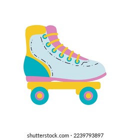 retro roller skate over white