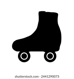 Retro roller skate shoes icon