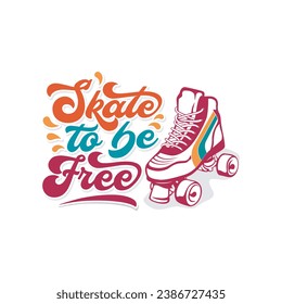 Retro Roller Skates Logo Design