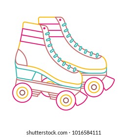 retro roller skates wheels trendy vintage