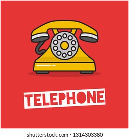 Retro Rotary Dial Telephone Typography
