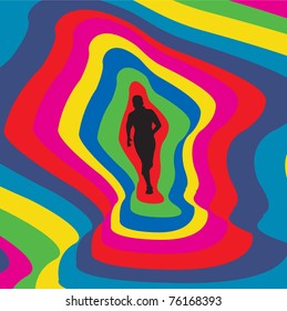 Retro Runner Vector