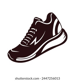 Retro Running Jogging Sport Shoe for Store or Product Illustration