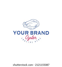 retro rustic oyster house logo