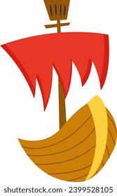 Retro Sailing Ship Vector Illustration