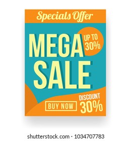 retro sale poster or flyer vector