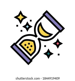 retro sandglass color icon vector. retro sandglass sign. isolated symbol illustration